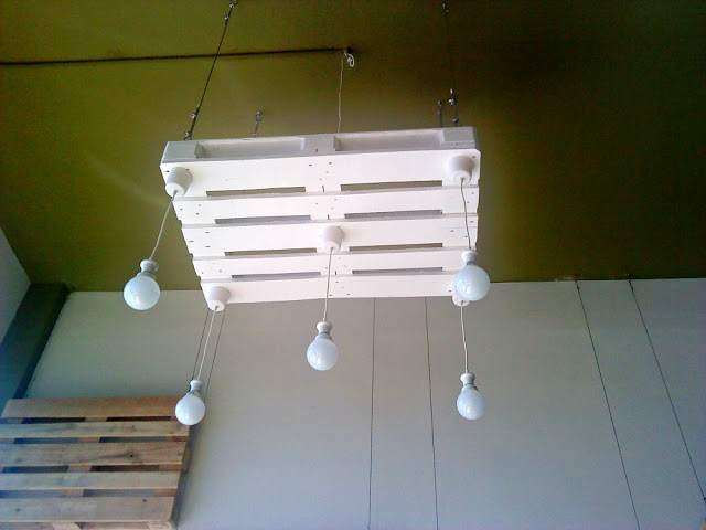 Bulbs Lights Hanging With Pallets