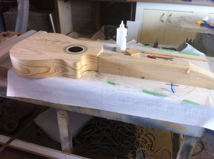 Creative Guitar with Recyclable Pallets 2