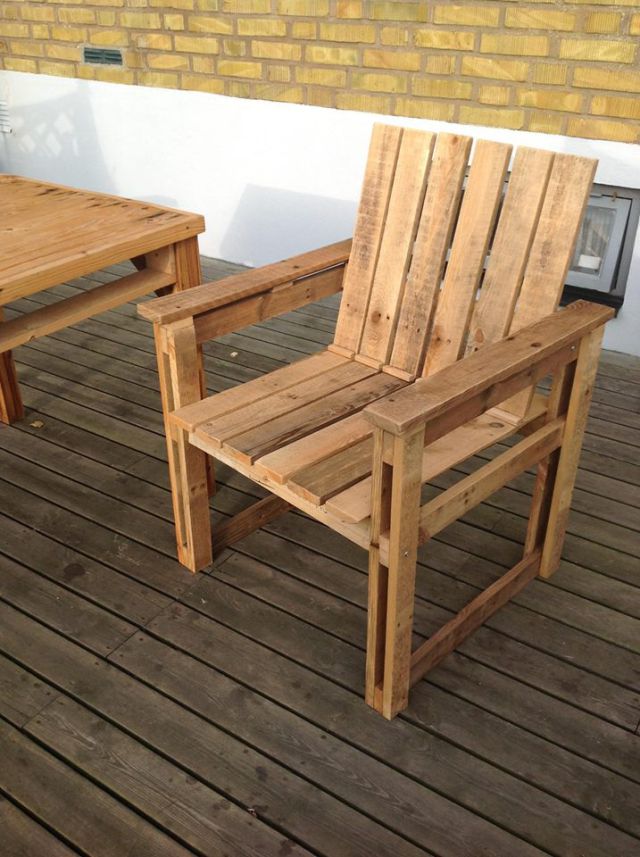 recycled pallets wood armchair ideas pallet ideas