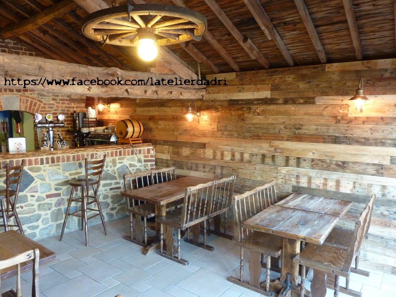 Bar Décoration Murale Avec Les Palettes en Bois | Pallet Ideas