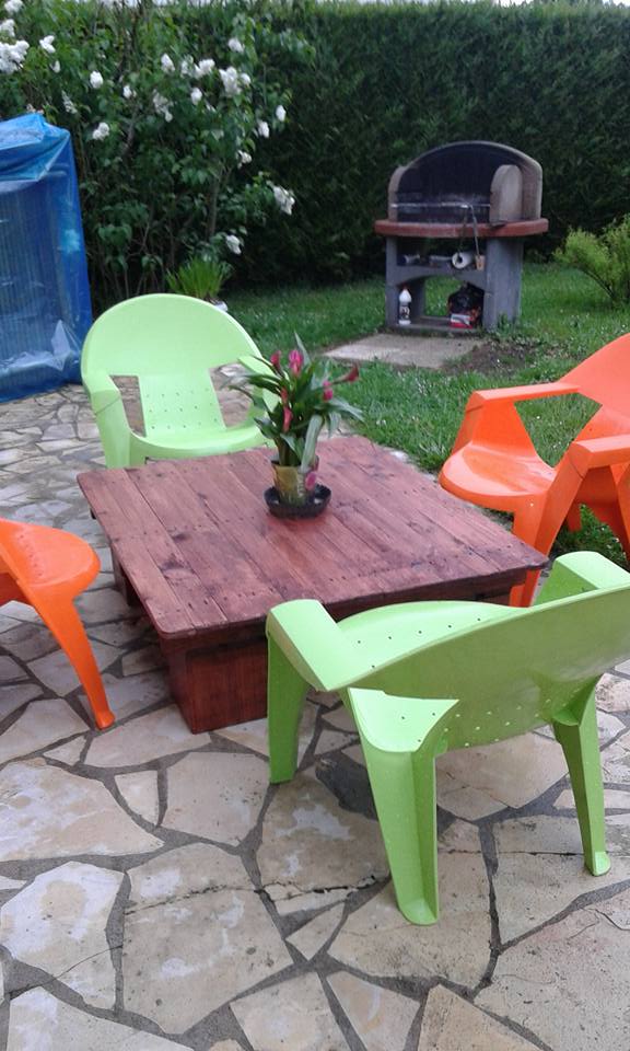 DIY Outdoor Pallets Garden Table