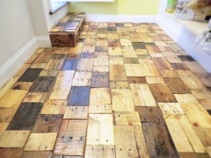 Diy Recycled Pallet Wood Flooring Pallet Ideas