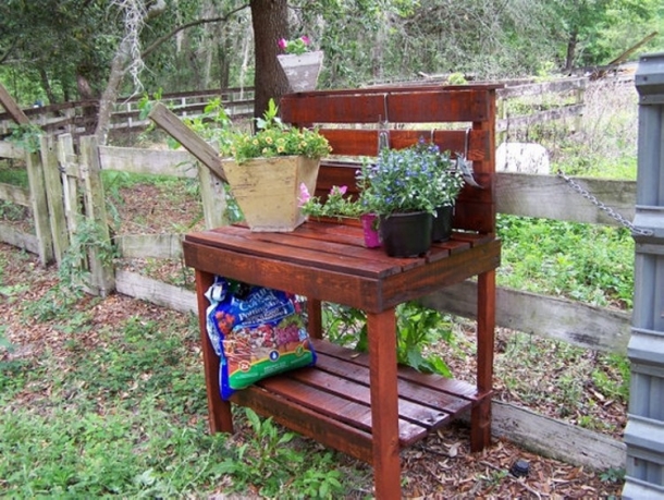 Wood Pallet Potting Benches | Pallet Ideas