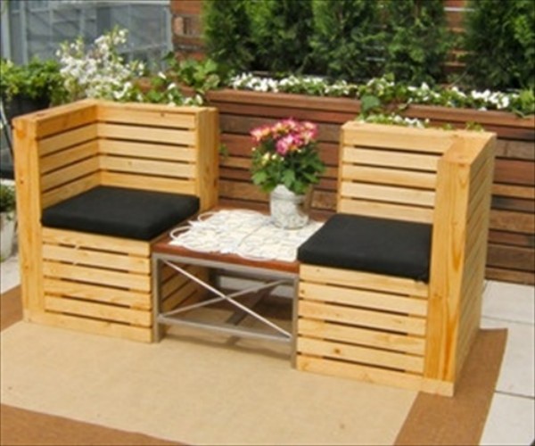 Cute Patio Benches with Wood Pallets Pallet Ideas