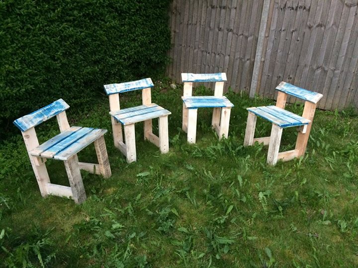 Pallets Made Garden Stools