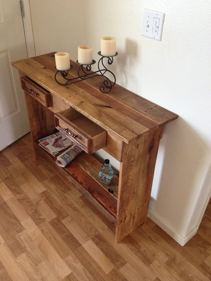 Wooden Pallet Side Table | Pallet Ideas