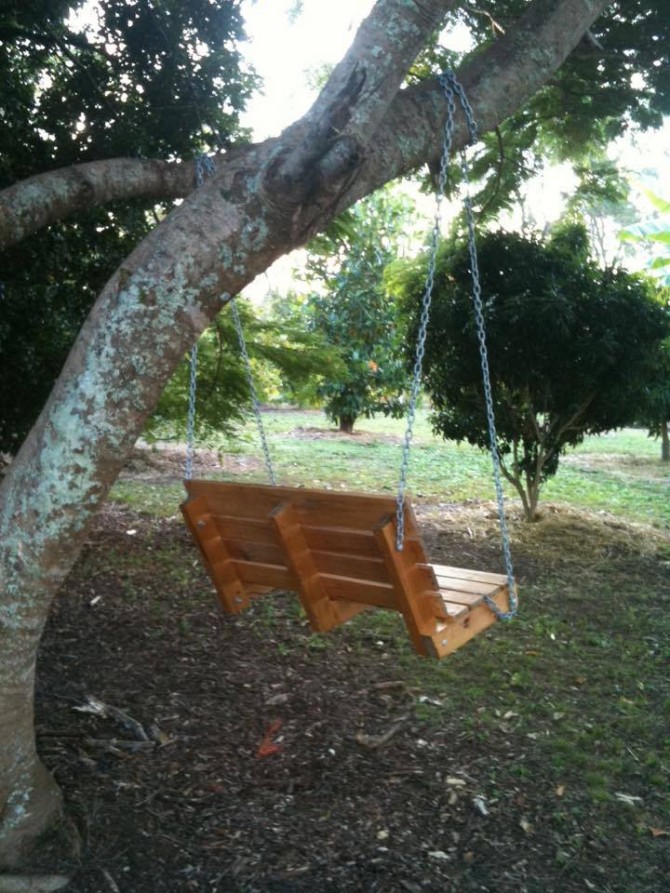 Pallet Garden Swing Seat | Pallet Ideas Pallet Patio Swing