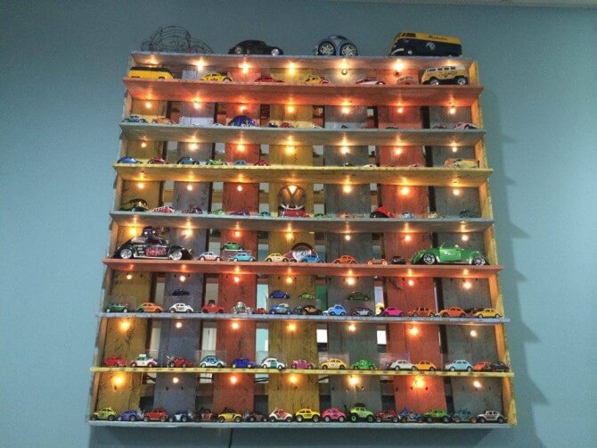 Pallet Wood Kids Toys Shelf