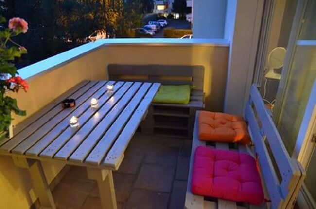 Pallets Wood Balcony Furniture
