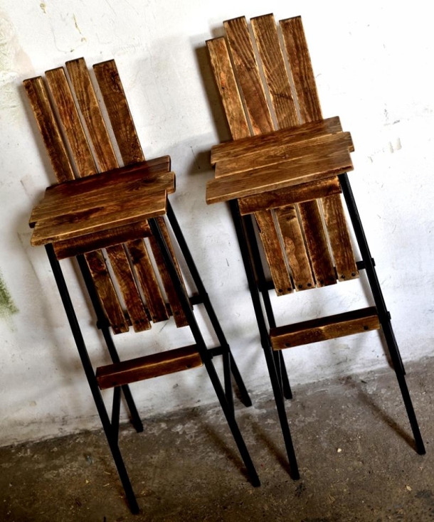 Repurposed Pallet Bar Chairs Ideas, Pallet Furniture Bar Stools