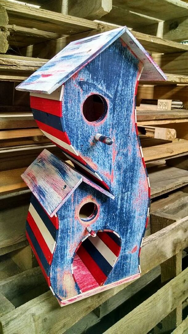 Pallet Recycled Birds House | Pallet Ideas