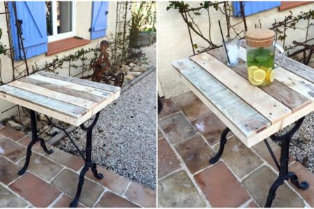Reclaimed Swing Machine with Pallets Table
