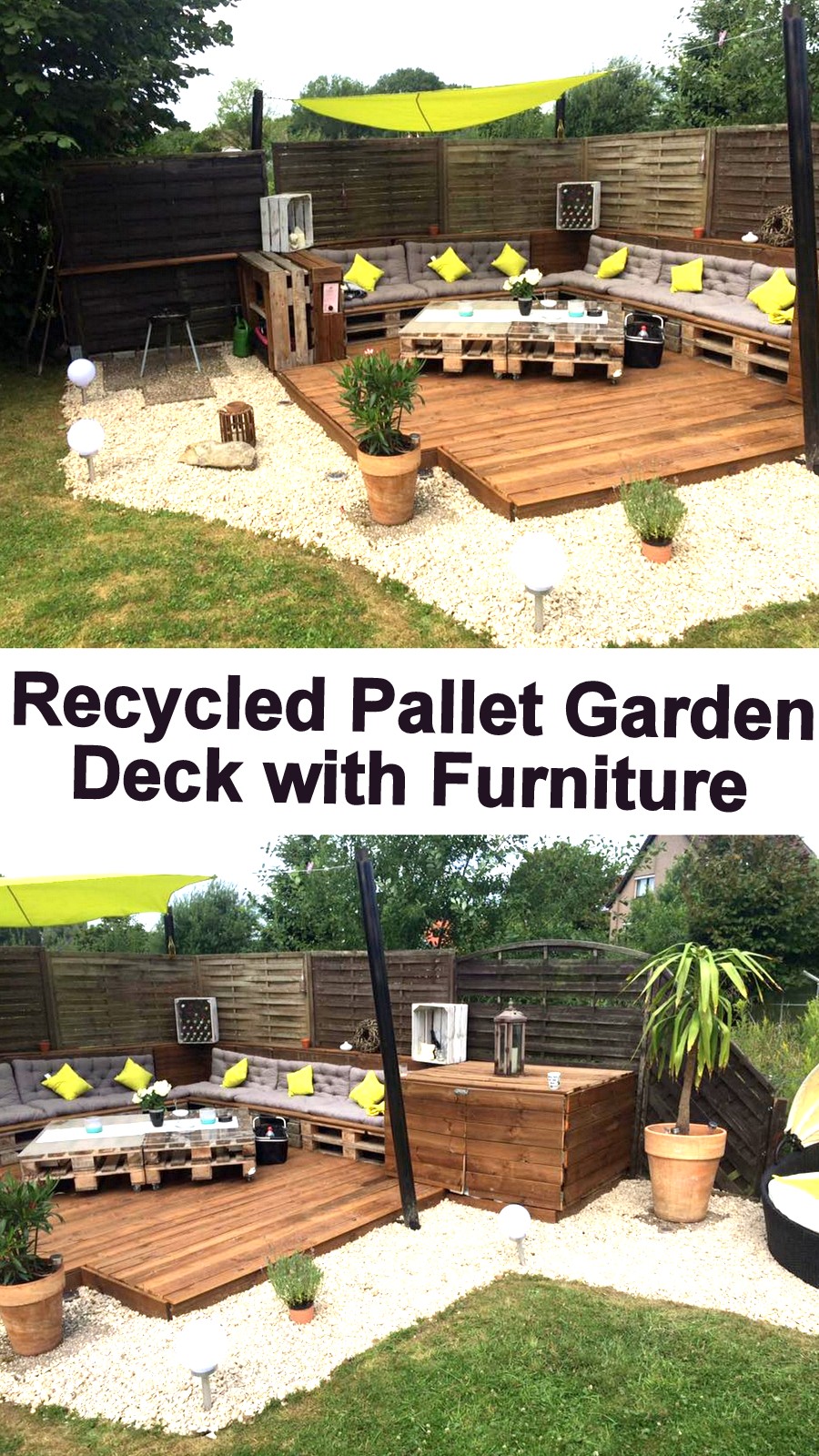  Recycled  Pallet  Garden Deck with Furniture  Pallet  Ideas 
